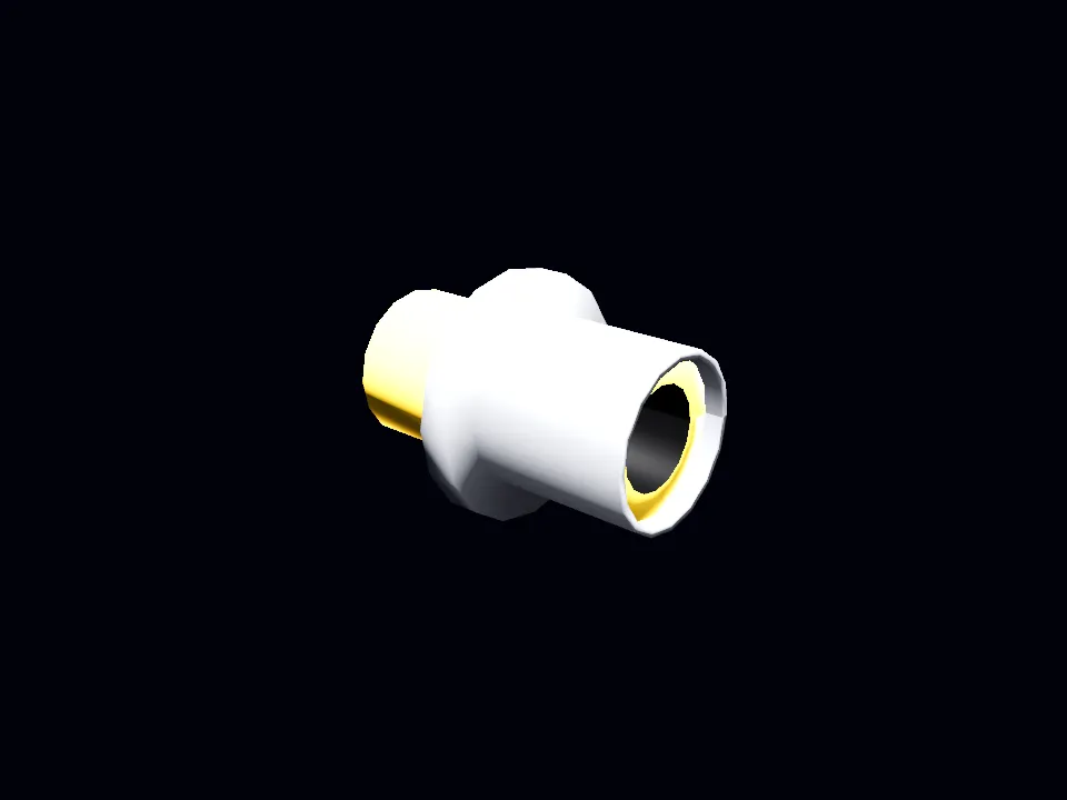 A yellow-ringed RCA socket.