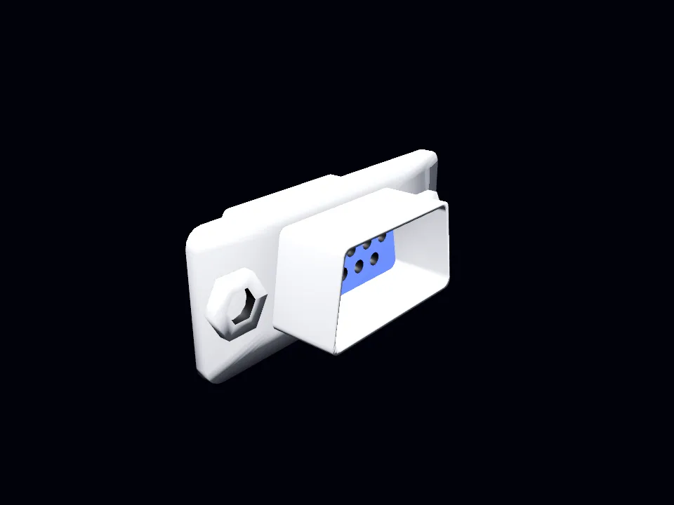 A DE-15 VGA socket.